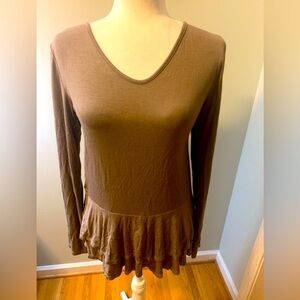 Soft Surroundings soft brown tunic, size S